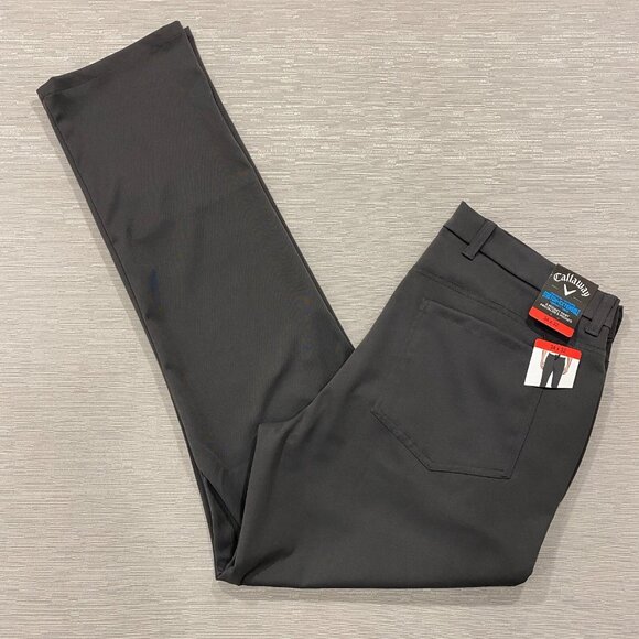 Callaway Golf Pants Mens 34 x 32 Gray Slim Fit Stretch Comfort Waistband - Picture 5 of 16